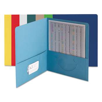 SMEAD MANUFACTURING CO. Two-Pocket Folder, Textured Paper, Assorted, 25/Box