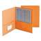 SMEAD MANUFACTURING CO. Two-Pocket Folder, Textured Paper, Orange, 25/Box