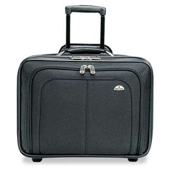 SAMSONITE CORP/LUGGAGE DIV Mobile Office Rolling Notebook Case, Nylon, 17 1/2 x 9 x 14, Black