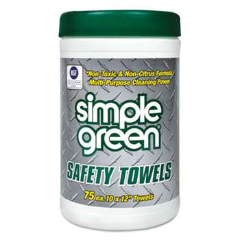 SUNSHINE MAKERS, INC. Safety Towels, 10 x 11 3/4, 75/Canister