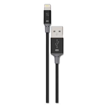 SCOSCHE smartSTRIKE II Charge & Sync Cable for Lightning USB Devices, Black