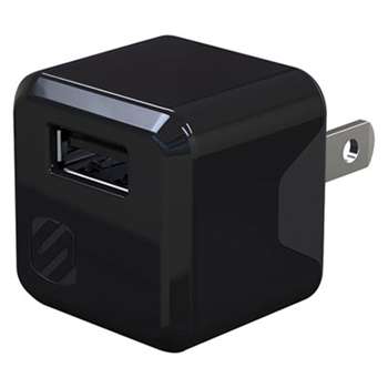 SCOSCHE superCUBE Flip Wall Charger, Black, Small, 1 1/2"l x 3 3/14"w x 7"h