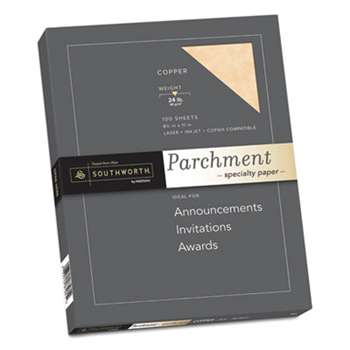 SOUTHWORTH CO. Parchment Specialty Paper, Copper, 24lb, 8 1/2 x 11, 100 Sheets