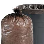 STOUT 100% Recycled Plastic Garbage Bags, 56gal, 1.5mil, 43 x 49, Brown/Black, 100/CT