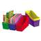 Storex 70105U06C Interlocking Book Bins, 4 3/4 x 12 5/8 x 7, 5 Color Set, Plastic