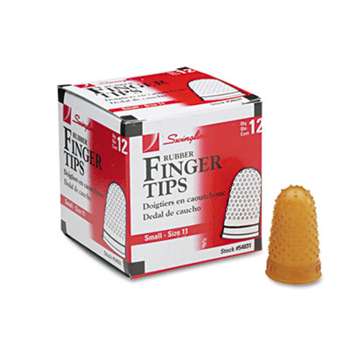 ACCO BRANDS, INC. Rubber Finger Tips, 11 (Small), Amber, Dozen