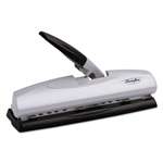 ACCO BRANDS, INC. 20-Sheet LightTouch Desktop Two-to-Seven-Hole Punch, 9/32" Holes, Silver/Black