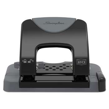 ACCO BRANDS, INC. 20-Sheet SmartTouch Two-Hole Punch, 9/32" Holes, Black/Gray