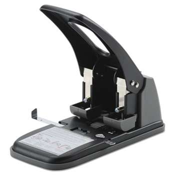 ACCO BRANDS, INC. 100-Sheet Extra Heavy-Duty Two-Hole Punch, 9/32" Holes, Black/Gray