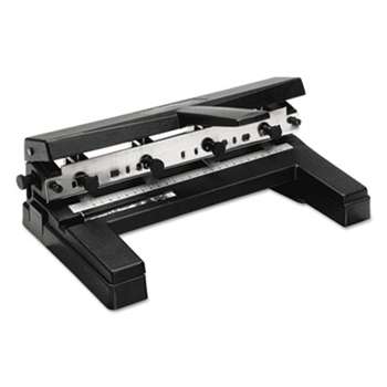 ACCO BRANDS, INC. 40-Sheet Two-to-Four-Hole Adjustable Punch, 9/32" Holes, Black