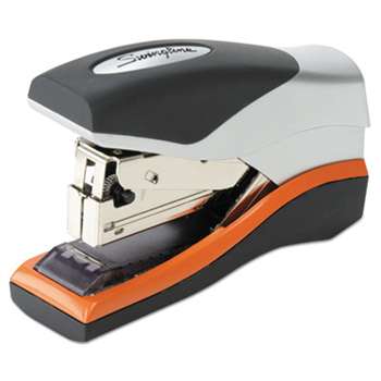 ACCO BRANDS, INC. Optima 40 Compact Stapler, Half Strip, 40-Sheet Capacity, Black/Silver/Orange