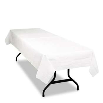 TABLEMATE PRODUCTS, CO. Table Set Poly Tissue Table Cover, 54 x 108, White, 6/Pack