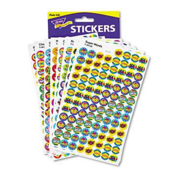 TREND ENTERPRISES, INC. SuperSpots and SuperShapes Sticker Variety Packs, Positive Praisers, 2,500/Pack