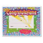 TREND ENTERPRISES, INC. Congratulations Certificates, 8-1/2 x 11, White Border, 30/Pack