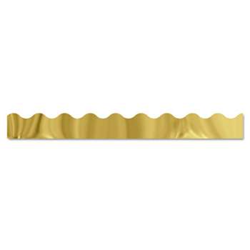 TREND ENTERPRISES, INC. Terrific Trimmers Metallic Borders, Gold, 10 Strips, 2 1/4" x 39" each