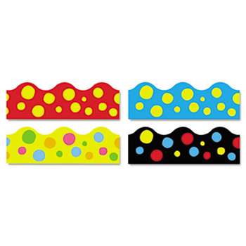 TREND ENTERPRISES, INC. Terrific Trimmers Border, 2 1/4 x 39" Panels, Lotsa Spots, Assorted, 48/Set