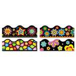 TREND ENTERPRISES, INC. Terrific Trimmers Border, 2 1/4 x 39",  Bright On Black, Assorted, 48/Set