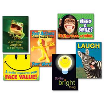 TREND ENTERPRISES, INC. "Attitude & Smiles" ARGUS Poster Combo Pack, 6 Posters/Pack