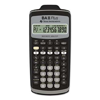 Texas Instruments BAIIPLUS BAIIPlus Financial Calculator, 10-Digit LCD