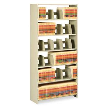 TENNSCO Snap-Together Steel Six-Shelf Closed Starter Set, 36w x 12d x 76h, Sand