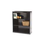 TENNSCO Metal Bookcase, Three-Shelf, 34-1/2w x 13-1/2d x 40h, Black
