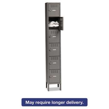 TENNSCO Box Compartments with Legs, Single Stack, 12w x 18d x 78h, Medium Gray