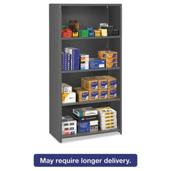 TENNSCO Closed Commercial Steel Shelving, Five-Shelf, 36w x 18d x 75h, Medium Gray