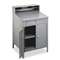 TENNSCO Steel Cabinet Shop Desk, 36w x 30d x 53-3/4h, Medium Gray