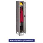 TENNSCO Single Tier Locker with Legs, 12w x 18d x 78h, Medium Gray