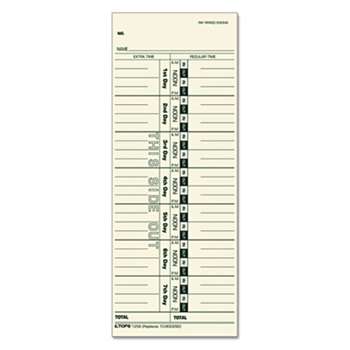 TOPS BUSINESS FORMS Acroprint/Cincinnati/Lathem/Simplex/Stromberg Time Card 3 1/2 x 9, 500/Box