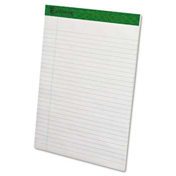 AMPAD/DIV. OF AMERCN PD&PPR Earthwise Recycled Writing Pad, 8 1/2 x 11 3/4, White, Dozen