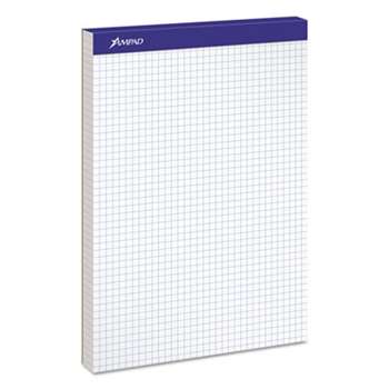 AMPAD/DIV. OF AMERCN PD&PPR Quadrille Double Sheets Pad, 8 1/2 x 11 3/4, White, 100 Sheets