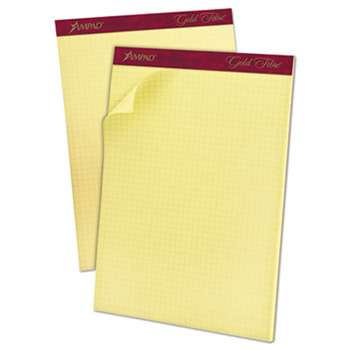 AMPAD/DIV. OF AMERCN PD&PPR Gold Fibre Canary Quadrille Pad, 8 1/2 x 11 3/4, Canary, 50 Sheets