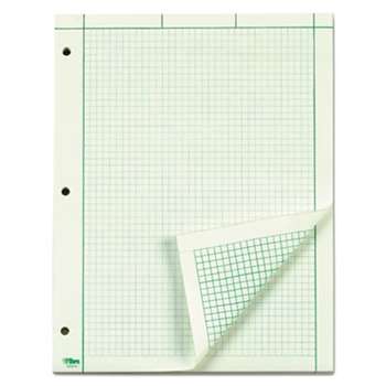 TOPS BUSINESS FORMS Engineering Computation Pad, 8 1/2 x 11, Green, 100 Sheets