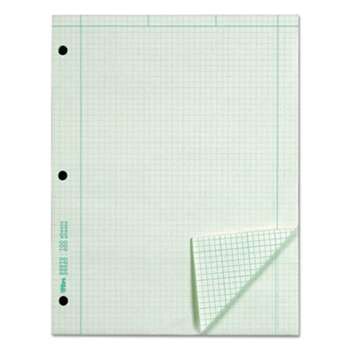 TOPS BUSINESS FORMS Engineering Computation Pad, Grid to Edge, 8 1/2 x 11, Green, 100 Sheets