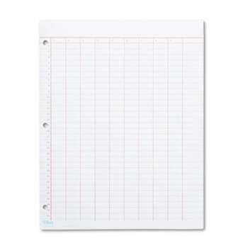 TOPS BUSINESS FORMS Data Pad w/Numbered Column Headings, 11 x 8 1/2, White, 50 Sheets