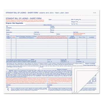 TOPS BUSINESS FORMS Hazardous Material Short Form, 8 1/2 x 7, Four-Part Carbonless, 50 Forms