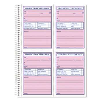 TOPS BUSINESS FORMS Telephone Message Book, Fax/Mobile Section, 5 1/2 x 3 3/16, Two-Part, 400/Book