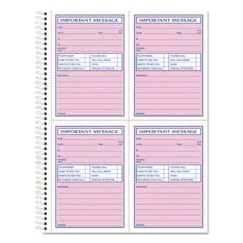 TOPS BUSINESS FORMS Telephone Message Book, Fax/Mobile Section, 5 1/2 x 3 3/16, Two-Part, 400/Book