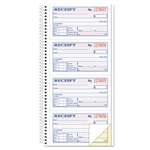 TOPS BUSINESS FORMS Money/Rent Receipt Spiral Book, 2-3/4 x 4 3/4, 2-Part Carbonless, 200 Sets/Book