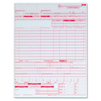 TOPS BUSINESS FORMS UB04 Hospital Insurance Claim Form, 8 1/2 x 11, Laser Printer, 2500 Forms