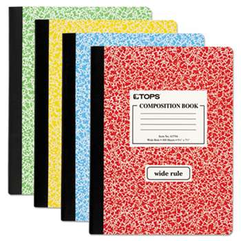 TOPS BUSINESS FORMS Composition Book w/Hard Cover, Legal/Wide, 9 3/4 x 7 1/2, White, 100 Sheets