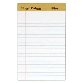 TOPS BUSINESS FORMS The Legal Pad Ruled Perforated Pads, Narrow, 5 x 8, White, 50 Sheets, DZ