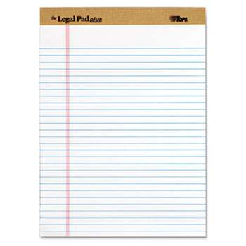 TOPS BUSINESS FORMS The Legal Pad Ruled Perforated Pads, Legal/Wide, 8 1/2 x 11 3/4, White, Dozen