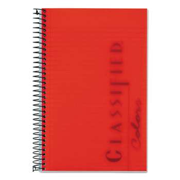 TOPS BUSINESS FORMS Classified Colors Notebook, Red Cover, 8 1/2 x 5 1/2, White, 100 Sheets