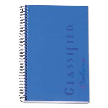 TOPS BUSINESS FORMS Classified Colors Notebook, Blue Cover, 8 1/2 x 5 1/2, White, 100 Sheets