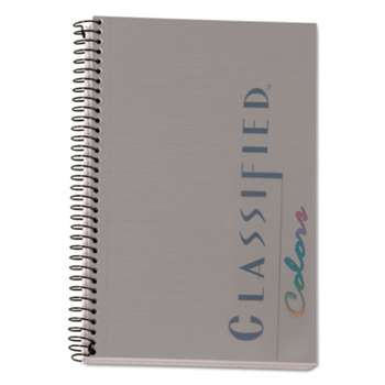 TOPS BUSINESS FORMS Classified Colors Notebook, Graphite Cover, 8 1/2 x 5 1/2, White, 100 Sheets