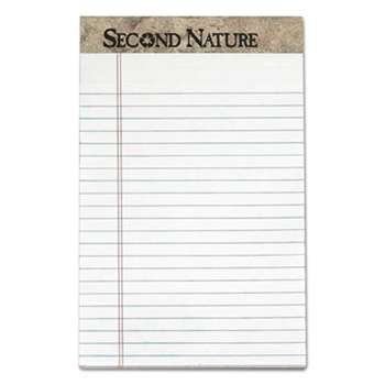 TOPS BUSINESS FORMS Second Nature Recycled Pads, Lgl/Margin Rule, 5 x 8, White, 50 Sheets, Dozen