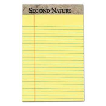 TOPS BUSINESS FORMS Second Nature Recycled Pads, Jr. Legal, 5 x 8, Canary, 50 Sheets, Dozen