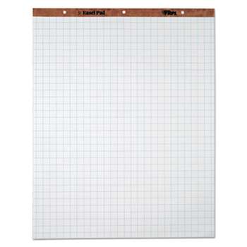 TOPS BUSINESS FORMS Easel Pads, Quadrille Rule, 27 x 34, White, 50 Sheets, 4 Pads/Carton